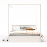 Rawson &amp; Co White Olsen Gas Lift Storage Canopy Bed