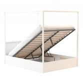 Rawson &amp; Co White Olsen Gas Lift Storage Canopy Bed
