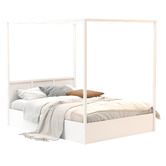 Rawson &amp; Co White Olsen Gas Lift Storage Canopy Bed