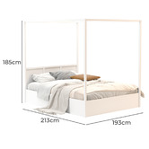 Rawson &amp; Co White Olsen Gas Lift Storage Canopy Bed
