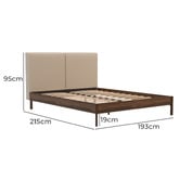 Rawson &amp; Co Beige &amp; Walnut Trolig Bed Frame