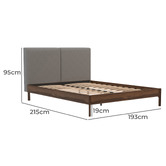 Rawson &amp; Co Grey Trolig Wooden Bed Frame