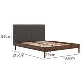 Rawson &amp; Co Charcoal Trolig Wooden Bed Frame
