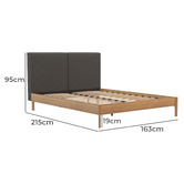 Rawson &amp; Co Charcoal &amp; Natural Trolig Wooden Bed Frame