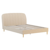 Rawson &amp; Co Beige Ysobel Upholstered Bed Frame