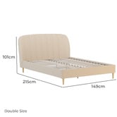 Rawson &amp; Co Beige Ysobel Upholstered Bed Frame