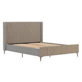 Rawson &amp; Co Grey Soulin Corduroy Bed Frame