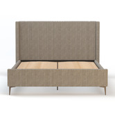Rawson &amp; Co Grey Soulin Corduroy Bed Frame
