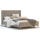 Rawson &amp; Co Grey Soulin Corduroy Bed Frame