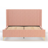 Rawson &amp; Co Pink Soulin Corduroy Bed Frame