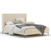 Rawson &amp; Co Beige Soulin Corduroy Bed Frame