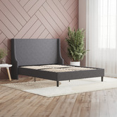 Rawson &amp; Co Grey Giarid Upholstered Bed Frame