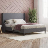 Rawson &amp; Co Grey Giarid Upholstered Bed Frame