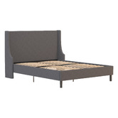 Rawson &amp; Co Grey Giarid Upholstered Bed Frame