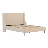 Rawson &amp; Co Beige Giarid Upholstered Bed Frame