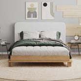 Rawson &amp; Co White Whinna Boucle Bed Frame