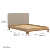 Rawson &amp; Co Grey Whinna Boucle Bed Frame