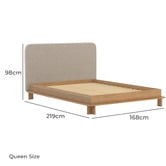 Rawson &amp; Co Grey Whinna Boucle Bed Frame