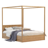 Rawson &amp; Co Natural Olsen Gas Lift Storage Canopy Bed