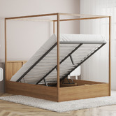 Rawson &amp; Co Natural Olsen Gas Lift Storage Canopy Bed