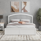 Rawson &amp; Co White Yebes Pine Wood Gas Lift Storage Bed