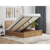 Rawson &amp; Co Natural Remolar Pine Wood Gas Lift Storage Bed