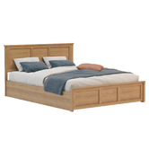 Rawson &amp; Co Natural Remolar Pine Wood Gas Lift Storage Bed