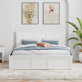 Rawson &amp; Co White Remolar Pine Wood Gas Lift Storage Bed