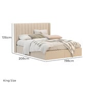 Rawson &amp; Co Beige Tulawie Bed Frame with Storage