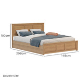 Rawson &amp; Co Natural Remolar Pine Wood Gas Lift Storage Bed