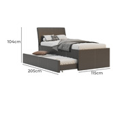 Rawson &amp; Co Vivian King Single Faux Leather Trundle Bed
