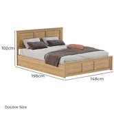 Rawson &amp; Co Kiara Pine Wood Gas Lift Storage Bed Frame
