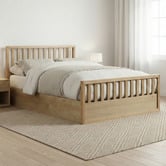 Rawson &amp; Co Mariadel Pine Wood Gas Lift Storage Bed Frame