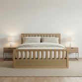 Rawson &amp; Co Mariadel Pine Wood Gas Lift Storage Bed Frame