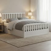 Rawson &amp; Co Mariadel Pine Wood Gas Lift Storage Bed Frame
