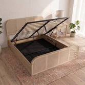 Rawson &amp; Co Palicosta Pine Wood Gas Lift Storage Bed Frame