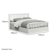 Rawson &amp; Co Mariadel Pine Wood Gas Lift Storage Bed Frame