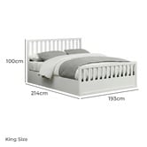 Rawson &amp; Co Mariadel Pine Wood Gas Lift Storage Bed Frame