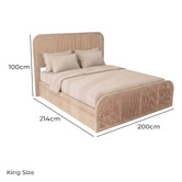 Rawson &amp; Co Palicosta Pine Wood Gas Lift Storage Bed Frame