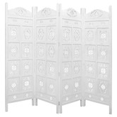 Legacy Furniture White Jali 4 Panel Room Divider