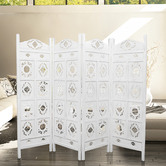 Legacy Furniture White Jali 4 Panel Room Divider