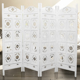 Legacy Furniture White Jali 4 Panel Room Divider