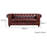 Legacy Furniture Alastair 3 Seater Leather Sofa