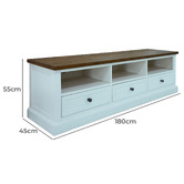 Legacy Furniture Gabrielle 3 Drawer TV Unit
