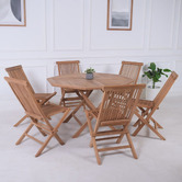 Legacy Furniture 6 Seater Tonette Teak Wood Outdoor Dining Set