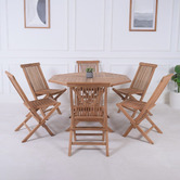 Legacy Furniture 6 Seater Tonette Teak Wood Outdoor Dining Set