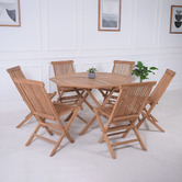 Legacy Furniture 6 Seater Tonette Teak Wood Outdoor Dining Set