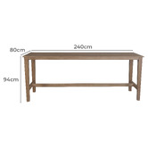 Legacy Furniture Colette Eucalyptus Wood Outdoor Bar Table