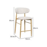 Legacy Furniture 65cm Jozefo Chenille Bar Stools