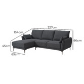 Legacy Furniture Lacie 3 Seater Upholstered Sofa with Chaise